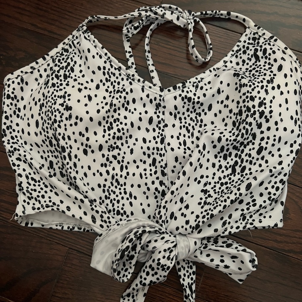 Small kortni Jeane tie up top Dalmatian kj tut guc